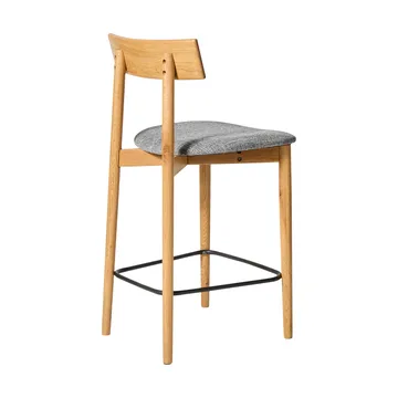 Tetra barstol - Betongfarget stoff-naturoljet eik - MUUBS