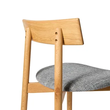 Tetra barstol - Betongfarget stoff-naturoljet eik - MUUBS