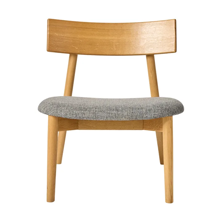 Tetra lounge chair - Betongfarget stoff-naturoljet eik - MUUBS