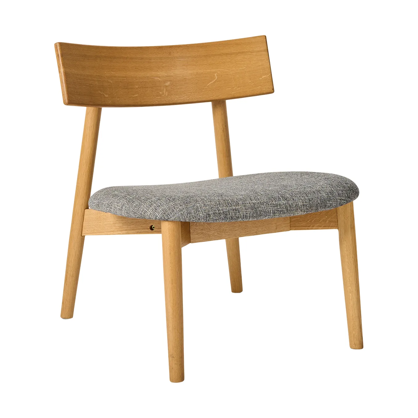 Tetra lounge chair, Betongfarget stoff-naturoljet eik MUUBS