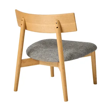 Tetra lounge chair - Betongfarget stoff-naturoljet eik - MUUBS