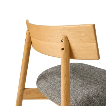 Tetra lounge chair - Betongfarget stoff-naturoljet eik - MUUBS