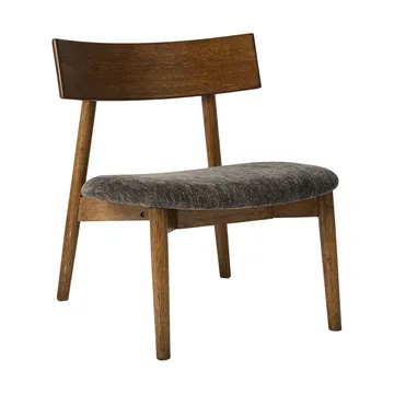 Tetra lounge chair - Granittfarget stoff-mørkoljet eik - MUUBS