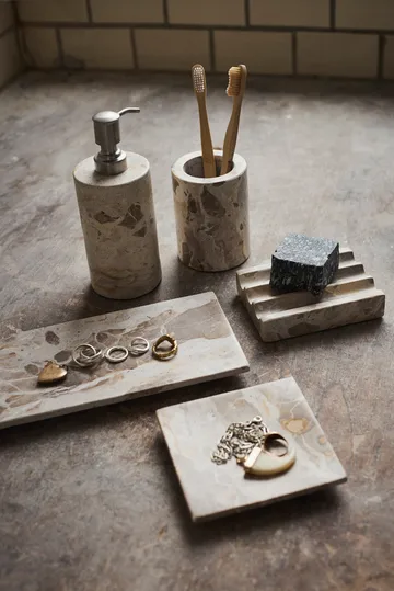 Vita dekorasjonsbrett - Seashell, 12x12 cm - MUUBS