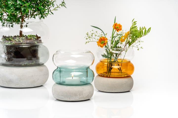 Bagel vase/lyslykt 12 cm - Amber - Muurla
