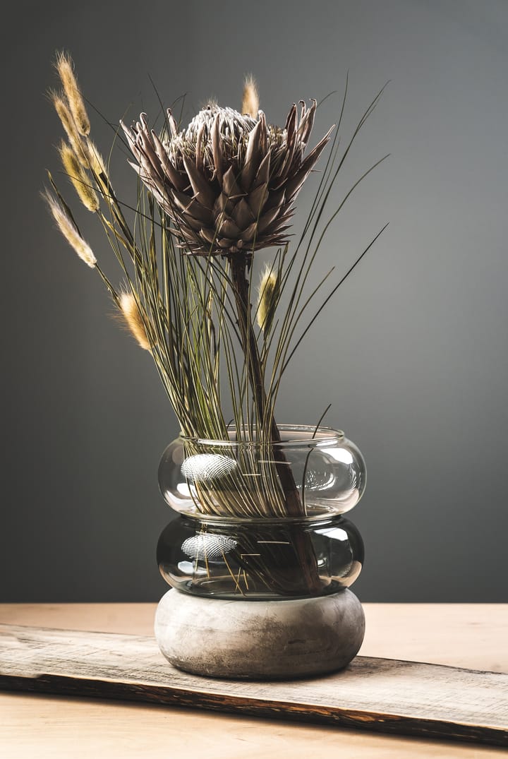 Bagel vase/lyslykt 22 cm - Grå - Muurla