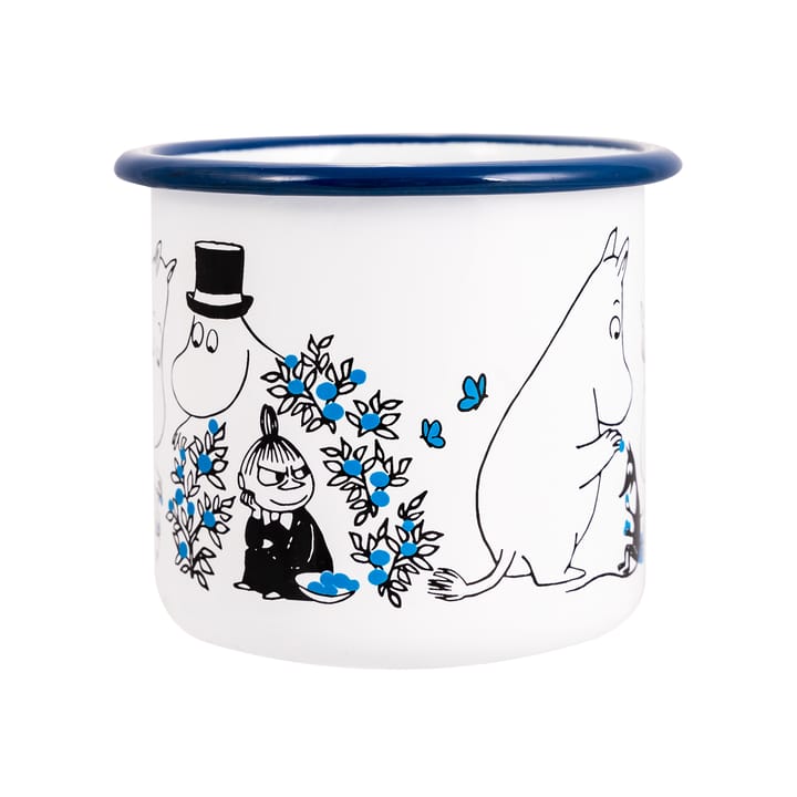 Blueberries emaljekopp 37 cl, Hvit Muurla