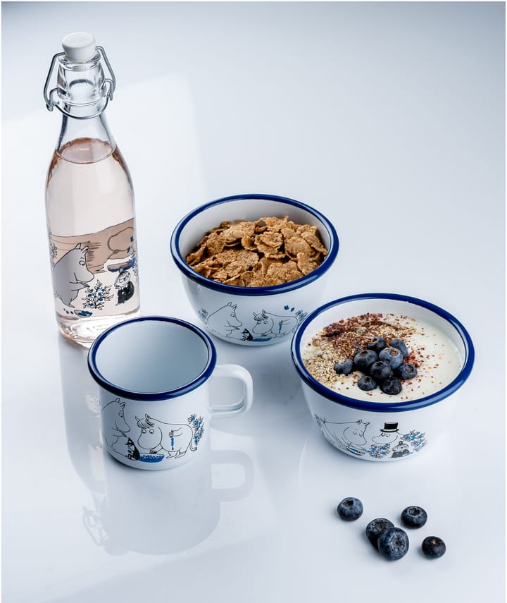 Blueberries emaljeskål 60 cl, Hvit Muurla