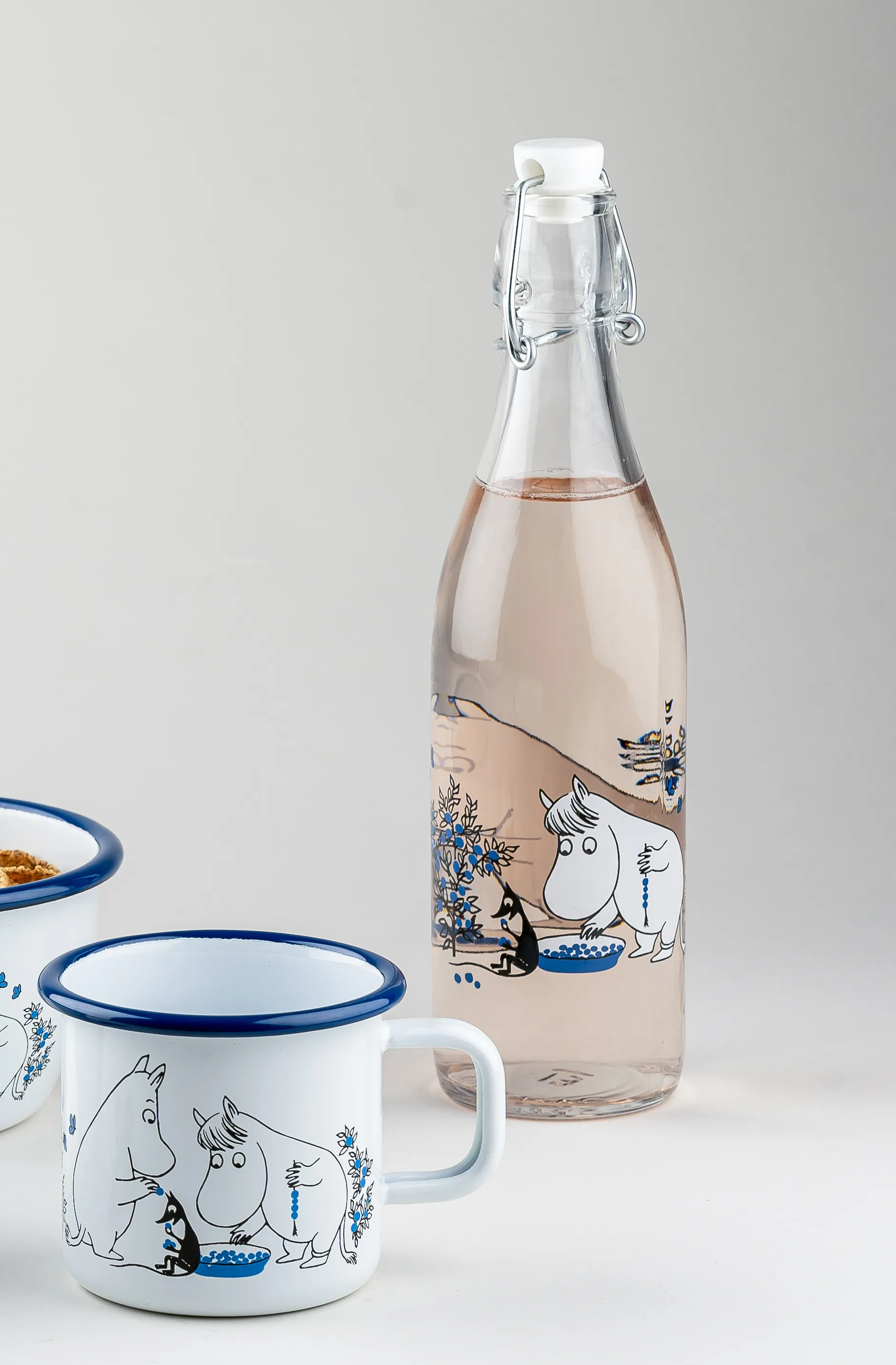 Blueberries glassflaske 0,5 L, Transparent Muurla