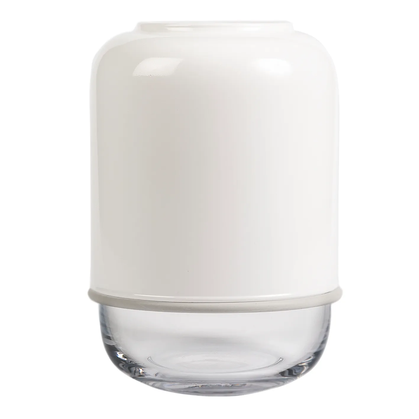 Capsule justerbar vase 18–28 cm, Hvit-klar Muurla