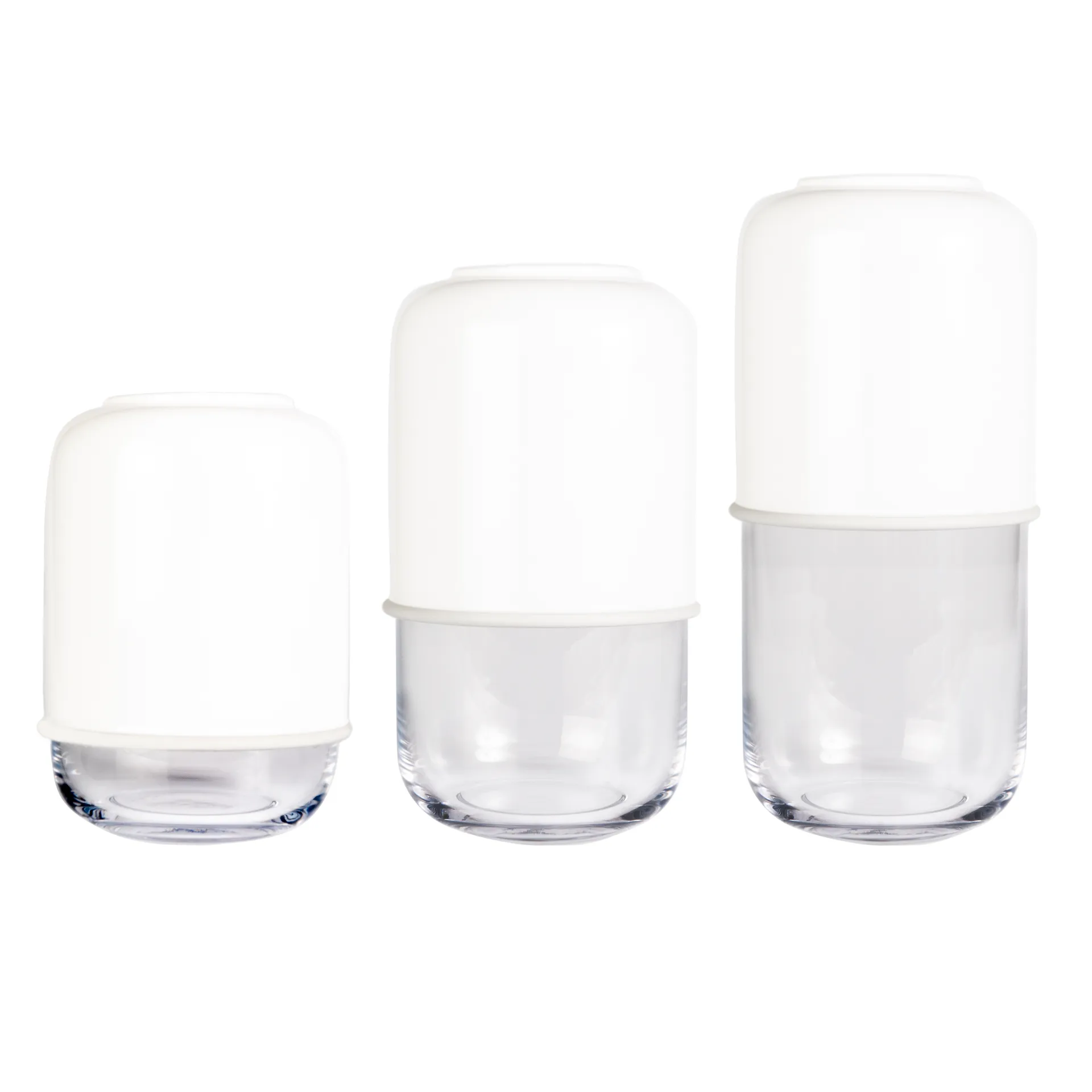 Capsule justerbar vase 18–28 cm, Hvit-klar Muurla