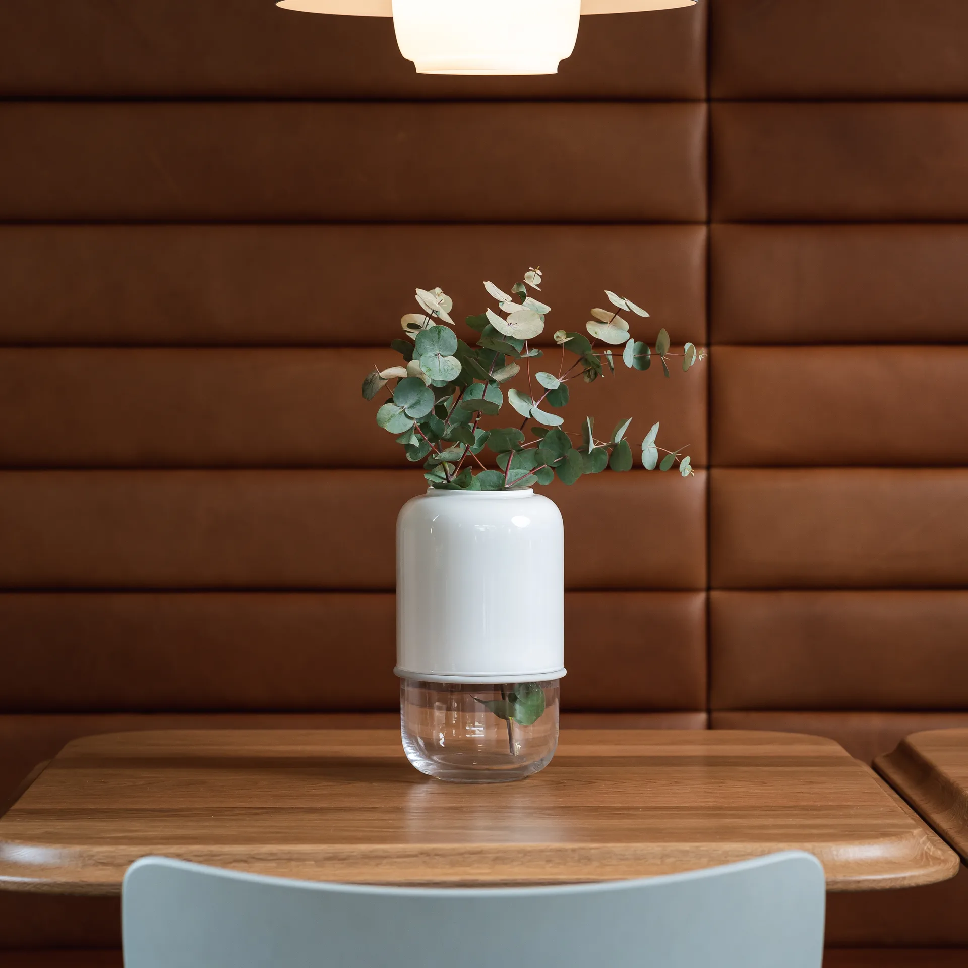 Capsule justerbar vase 18–28 cm, Hvit-klar Muurla