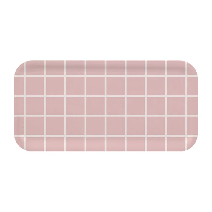 Checks & Stripes brett 13 x 27 cm - Rosa-hvit - Muurla