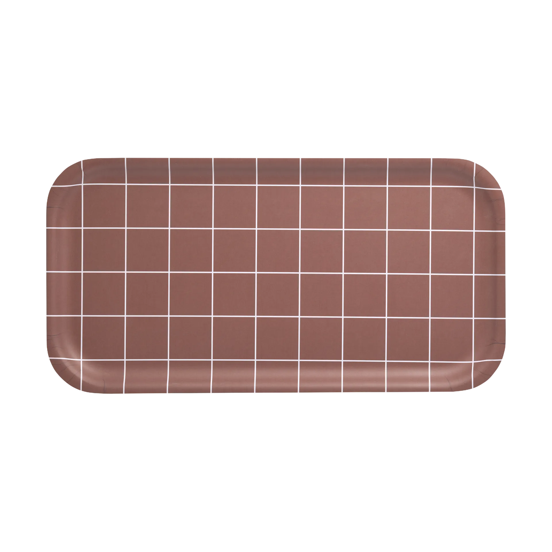 Checks & Stripes brett 22 x 43 cm, Brown Muurla