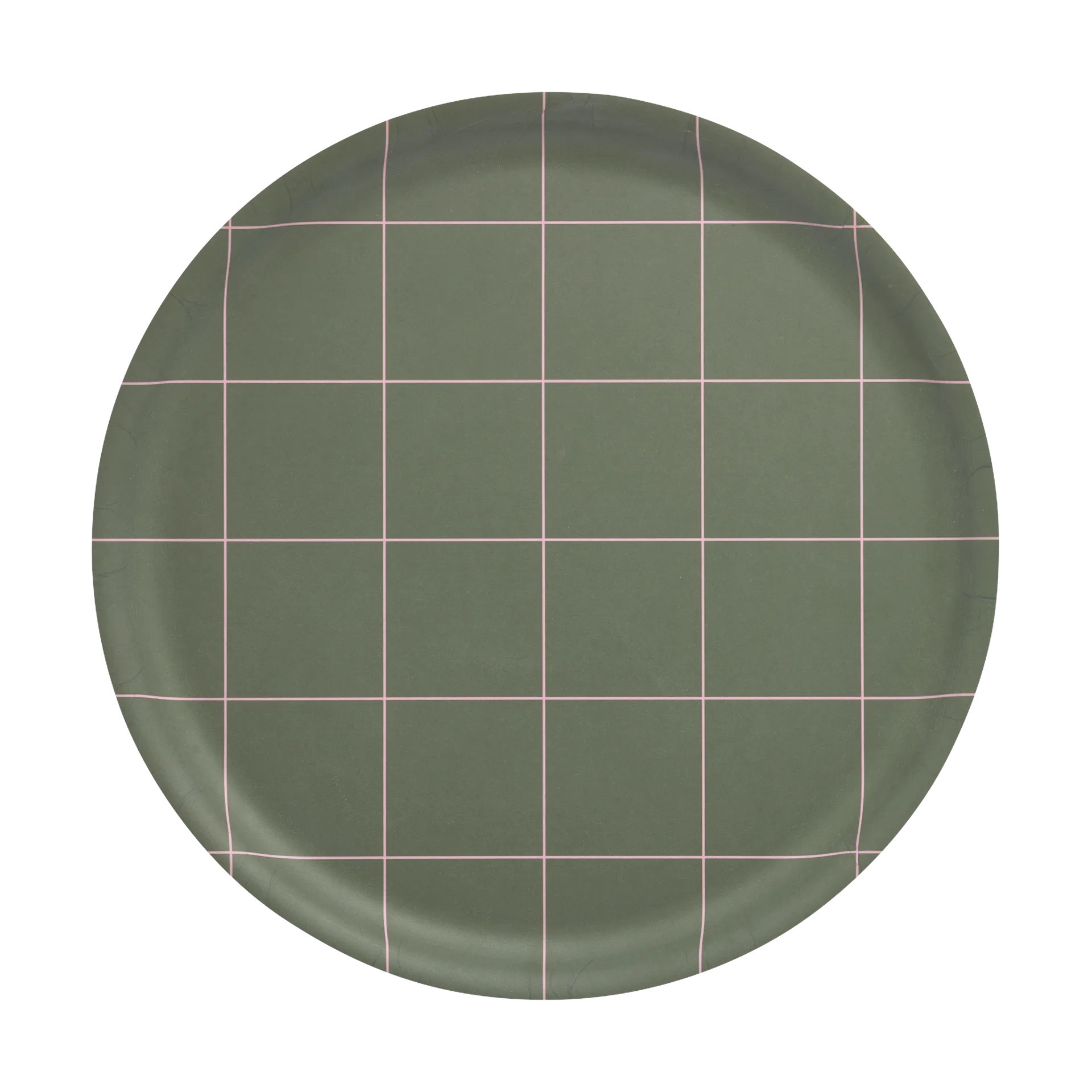 Checks & Stripes brett Ø35 cm, Olive Muurla