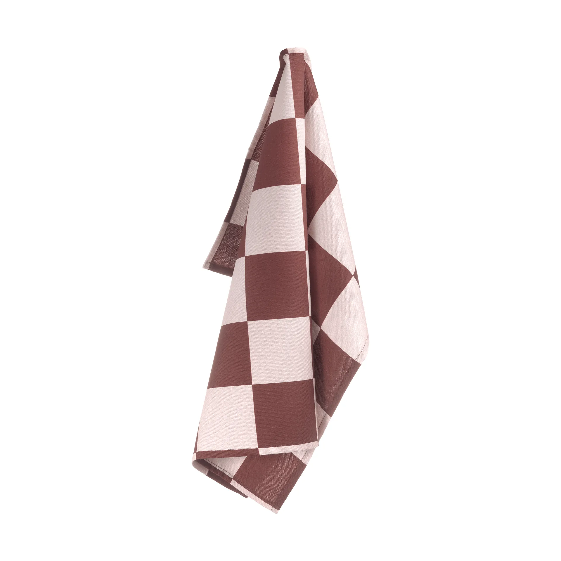 Checks & Stripes kjøkkenhåndkle, Brown-pink, 50x65cm Muurla