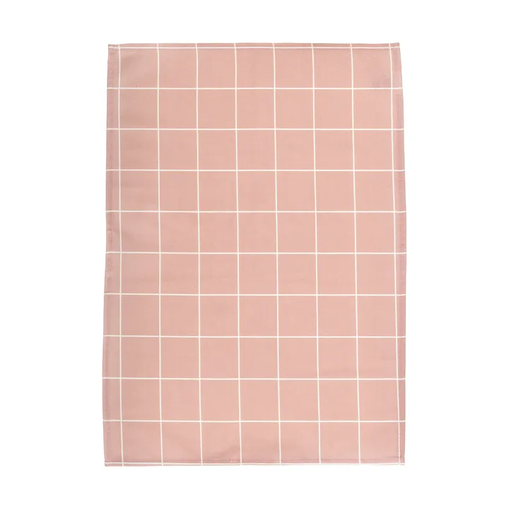 Checks & Stripes kjøkkenhåndkle - Pink, 50x65 cm - Muurla