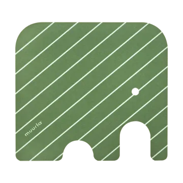 Elephant glassbrikke 11x10 cm - Green - Muurla