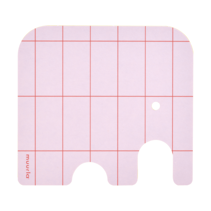Elephant glassbrikke 11x10 cm - Pink - Muurla