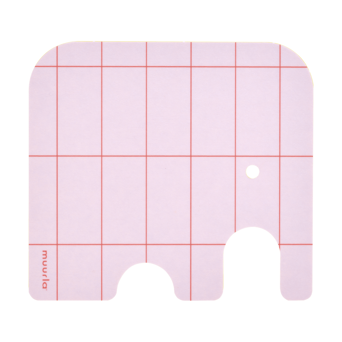 Muurla Elephant glassbrikke 11x10 cm Pink