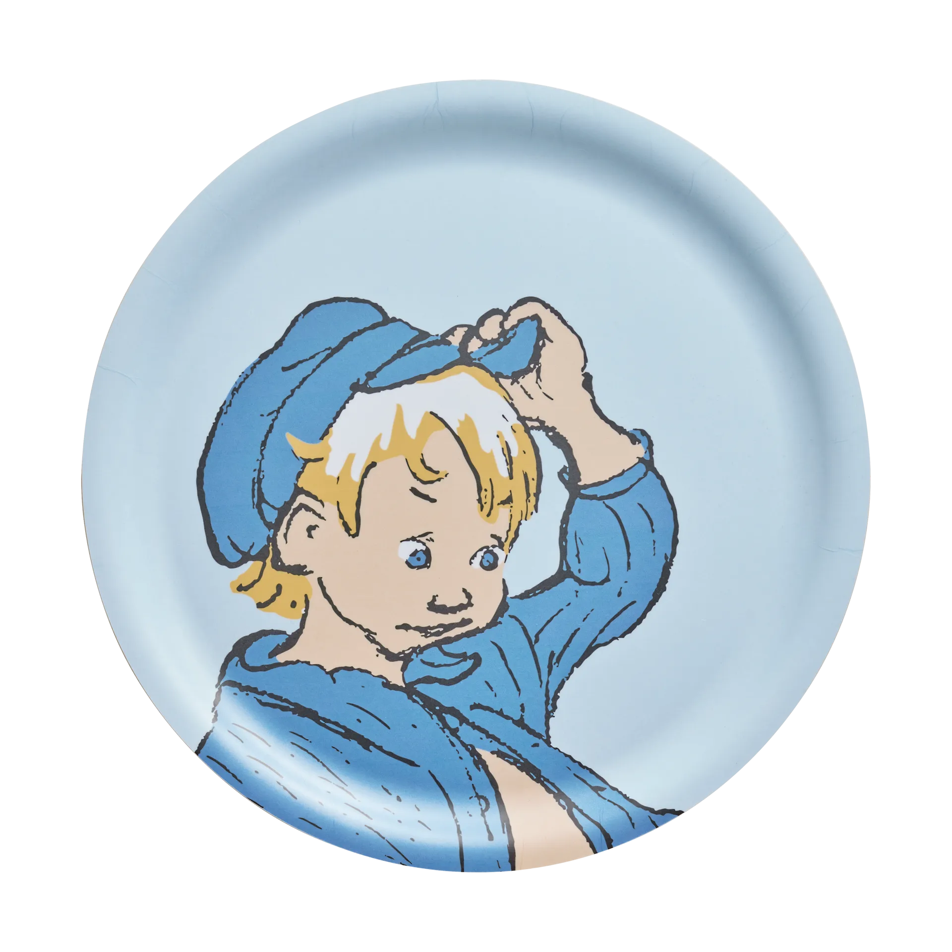 Emil brett Ø25 cm, Blå Muurla