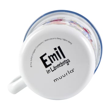 Emil the family emaljekopp 2,5 dl - White  - Muurla