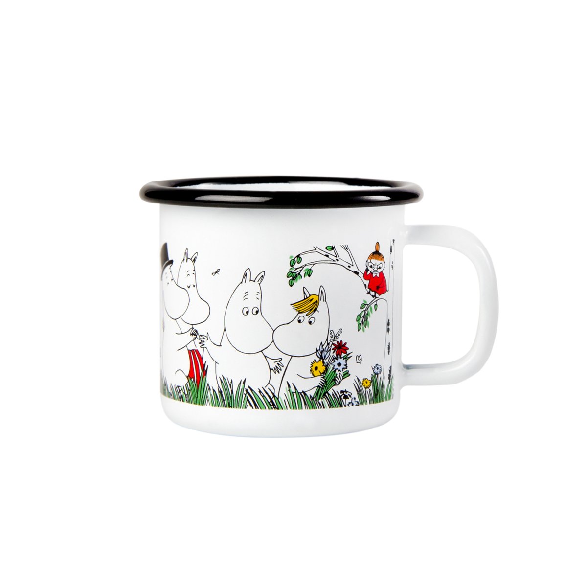 Emaljert Mummikopp Colors – Happy Family (1.5 dl) - Hyttefeber.no