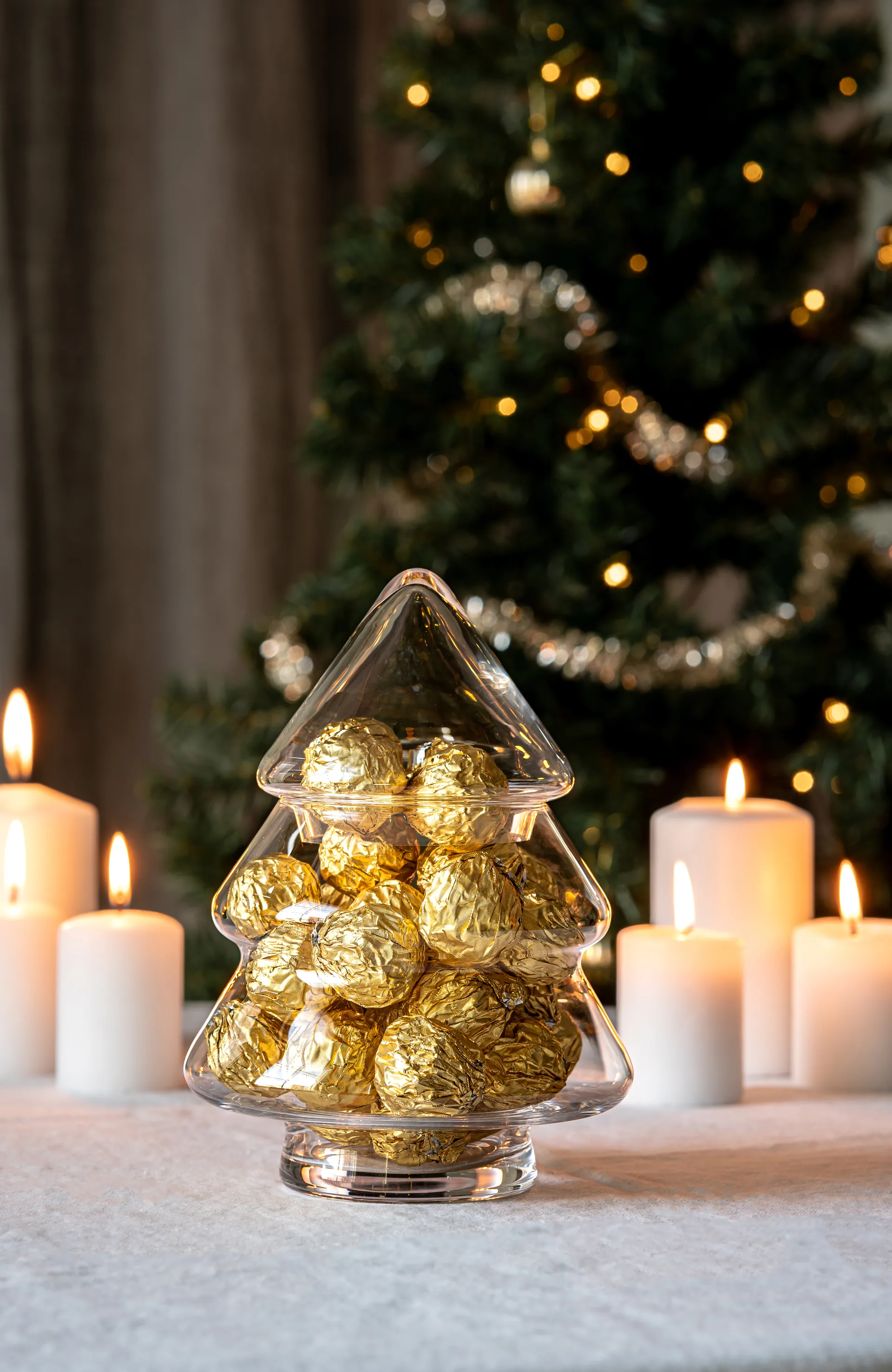 Glass tree glassboks med lokk, 20 cm Muurla