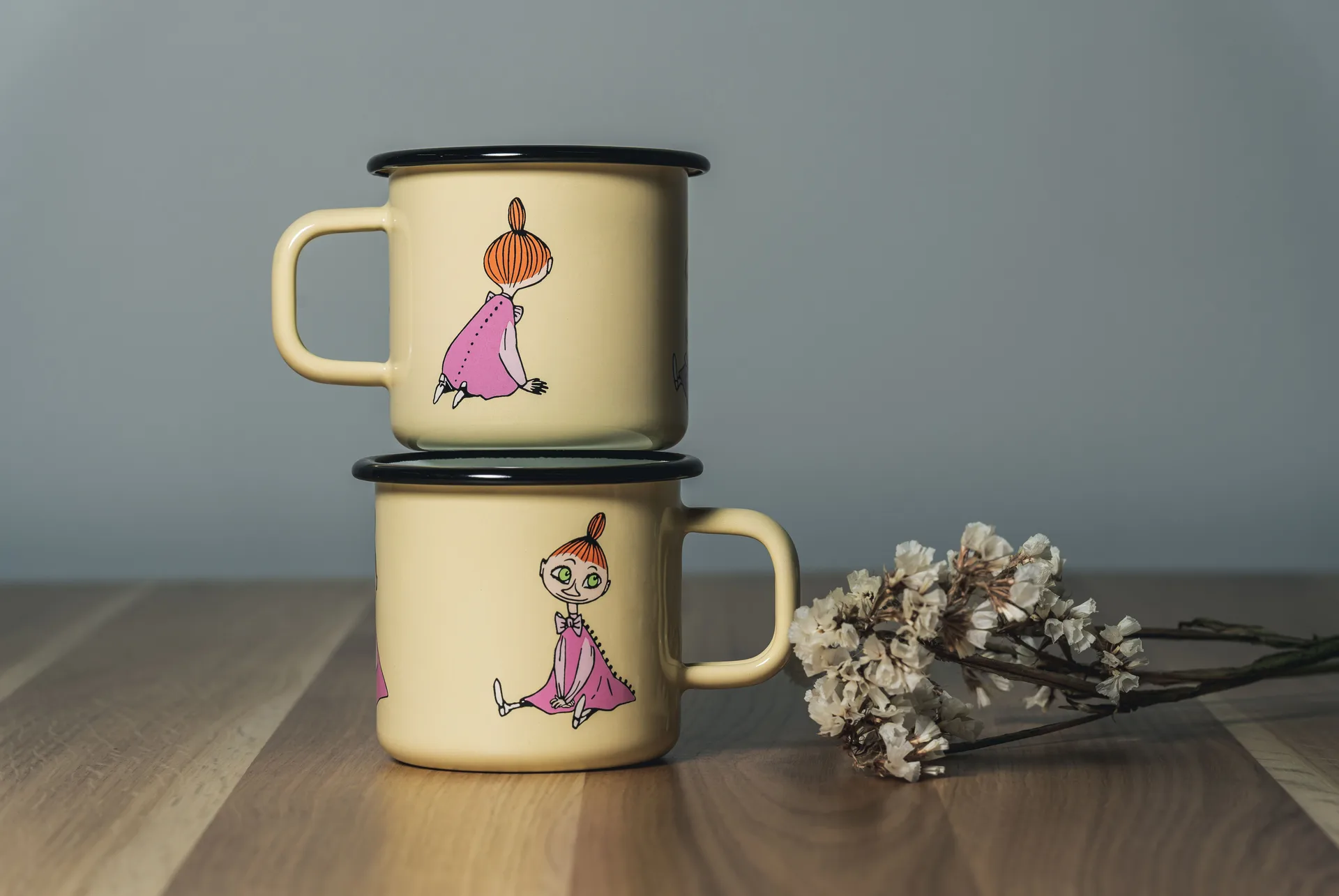 Lille My Retro emaljekopp 37 cl, Yellow Muurla
