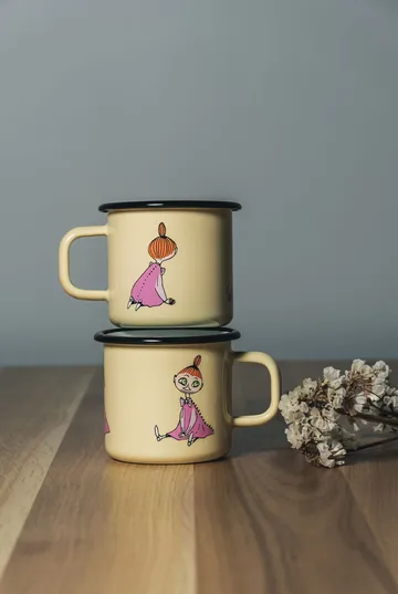 Lille My Retro emaljekopp 37 cl - Yellow - Muurla