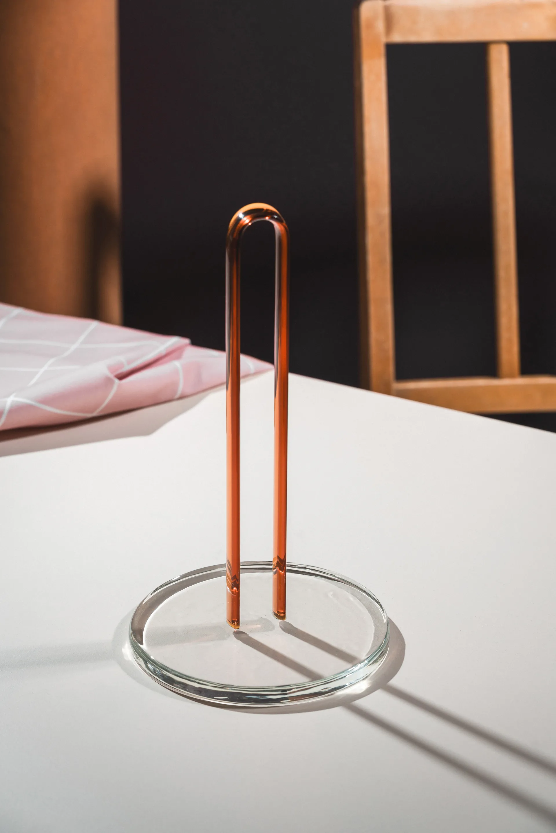 Loop kjøkkenpapirholder 26 cm, Klar-amber Muurla