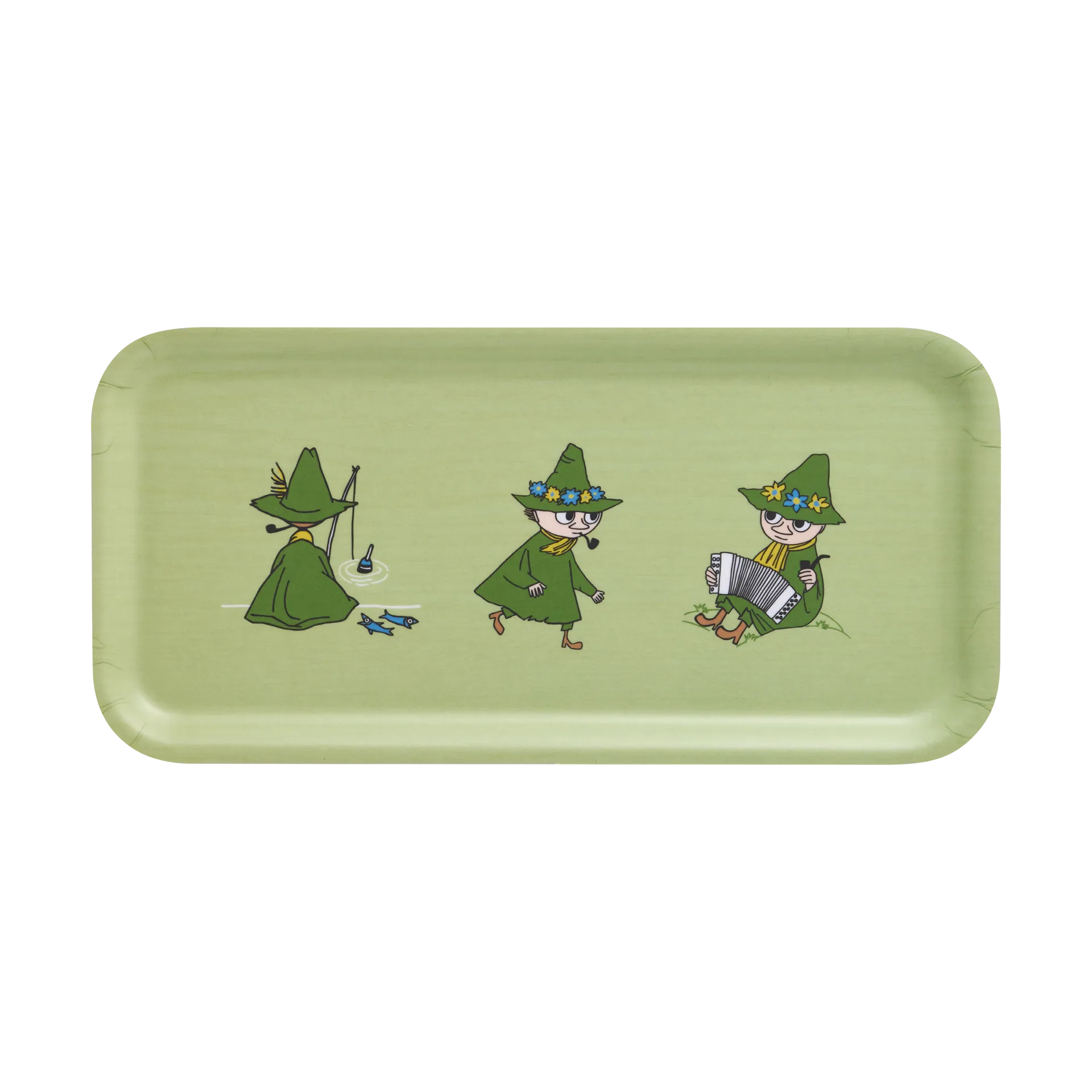 Moomin brett 13x27 cm, Retro Snufkin Muurla