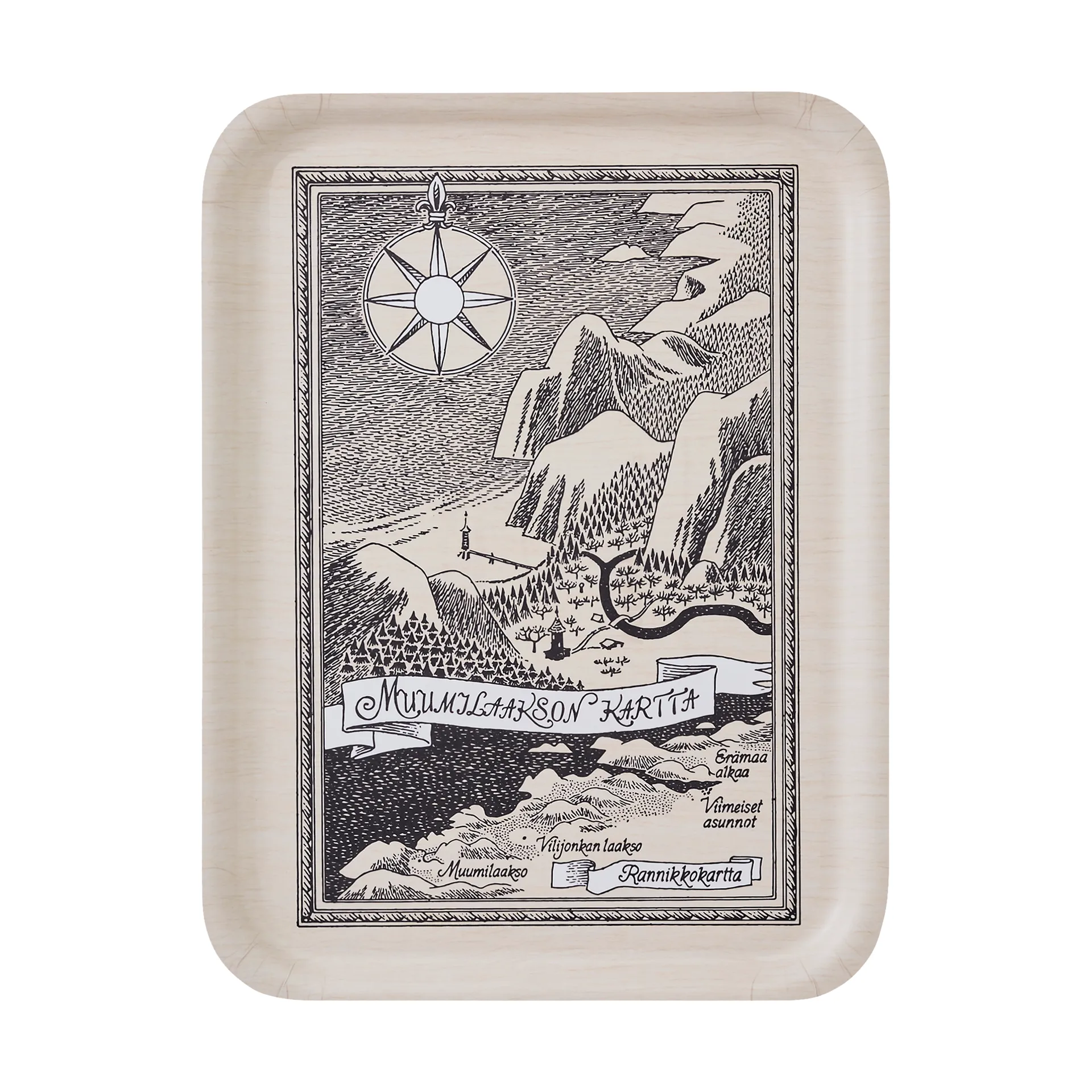 Moomin brett 32x42 cm, Finnish Moominvalley map Muurla
