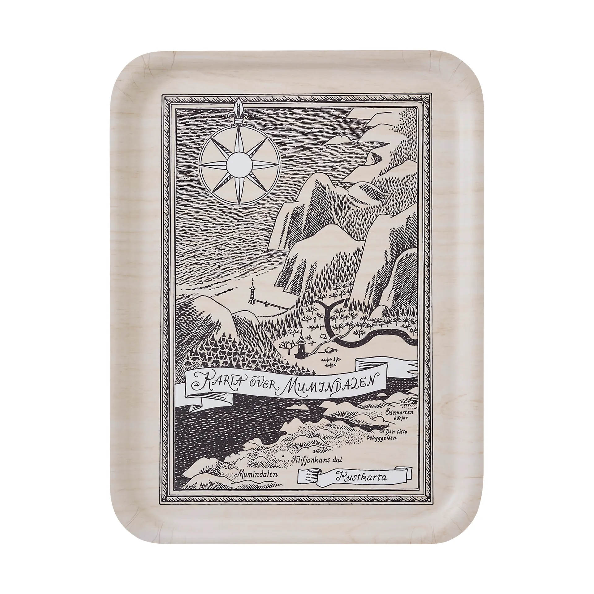 Moomin brett 32x42 cm, Swedish Moominvalley map Muurla