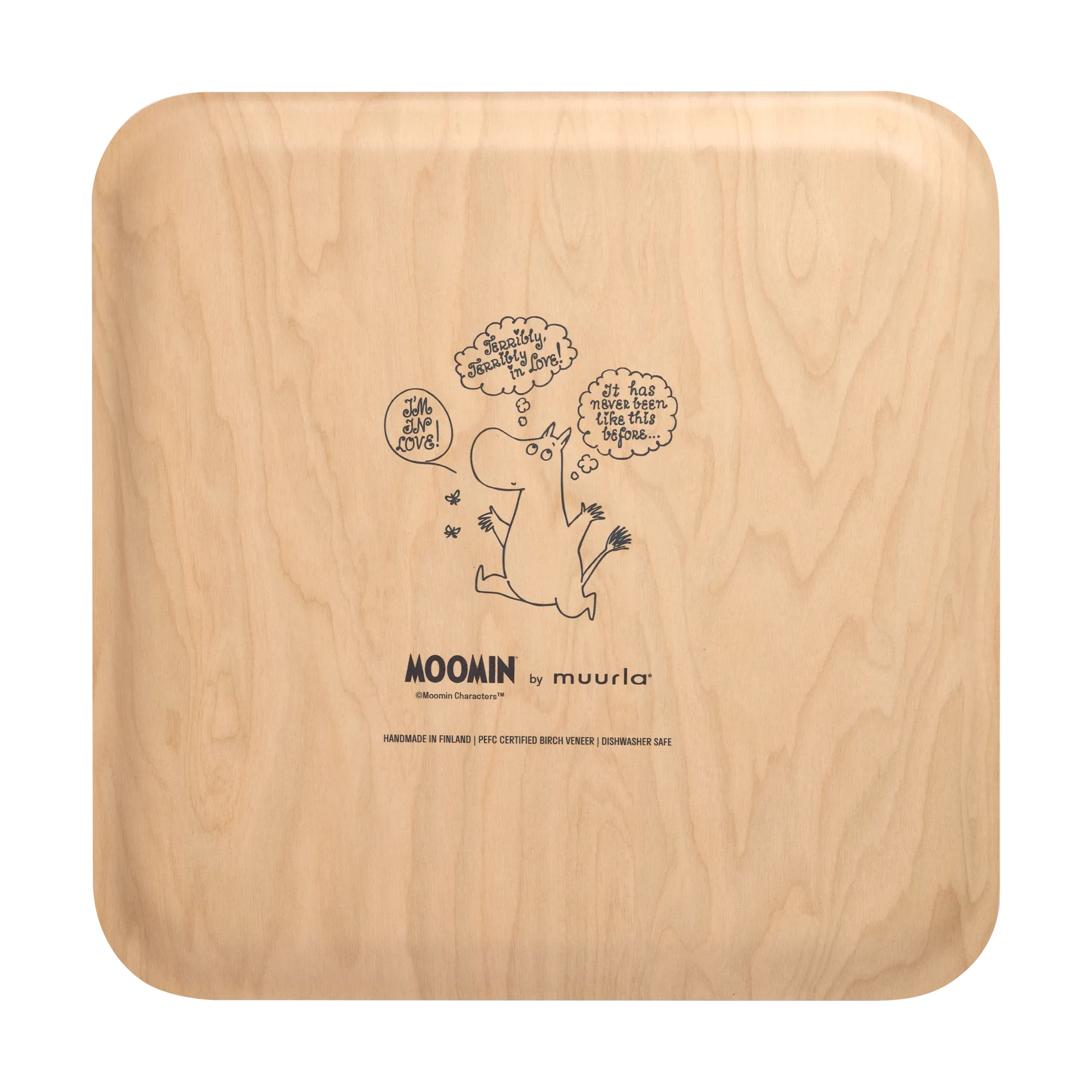 Moomin brett 33x33 cm, Heart Muurla