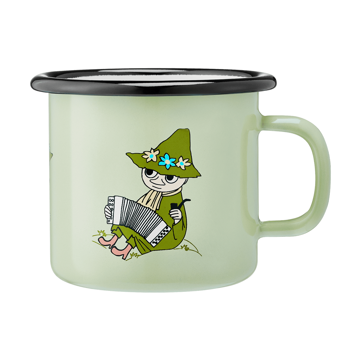Muurla Moomin emaljekopp 2,5 dl Snusmumrikken | Skandinavisk Design | Kaffekopper | Grønn