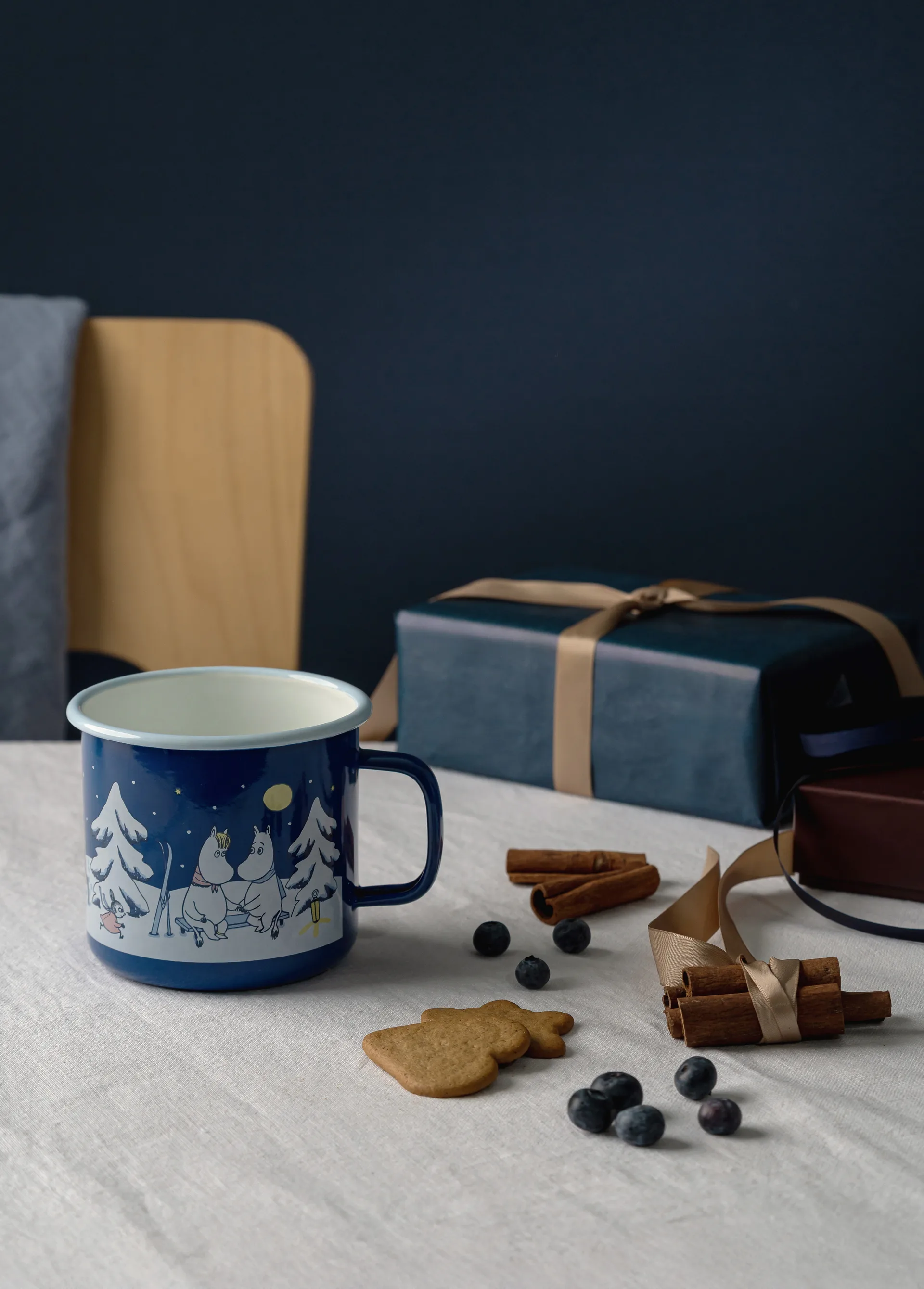 Moomin emaljekopp 80 cl, Starry night Muurla