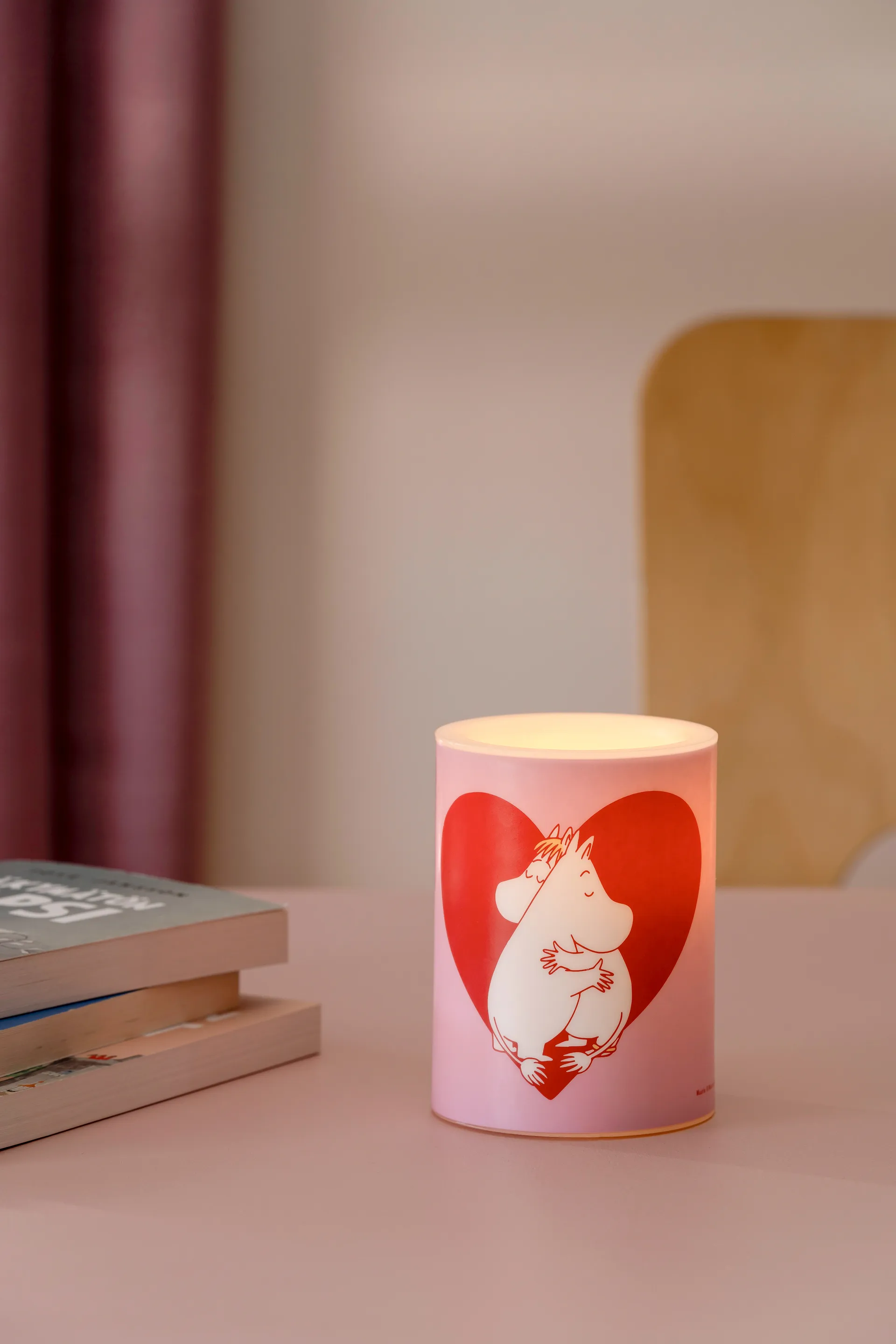 Moomin kubbelys LED 10 cm, Heart Muurla
