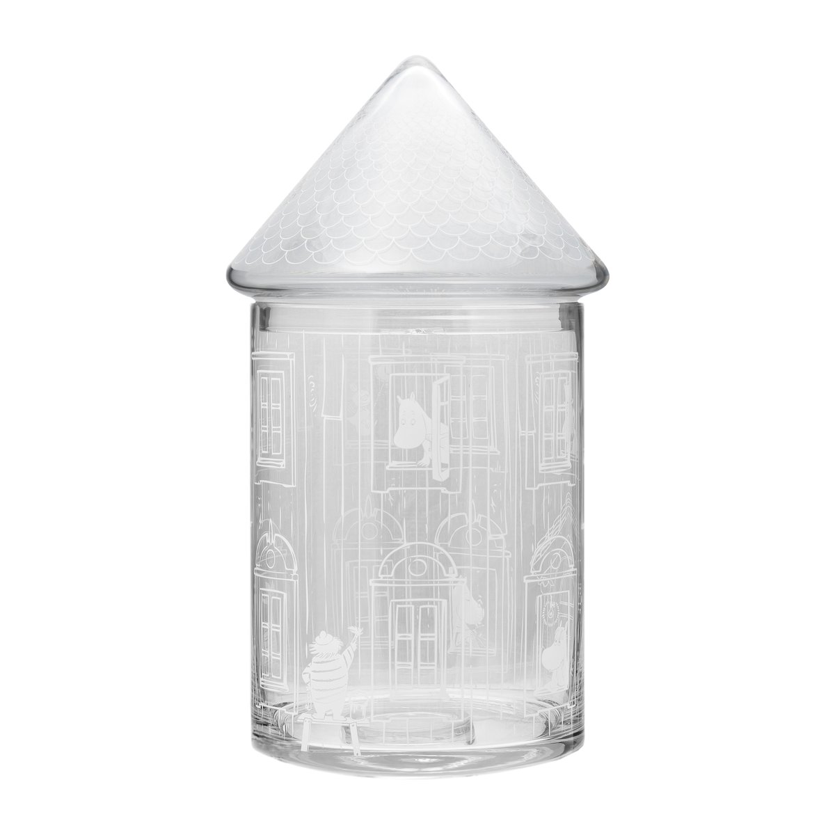 Muurla Moominhouse glassboks med lokk 30,5 cm Klar