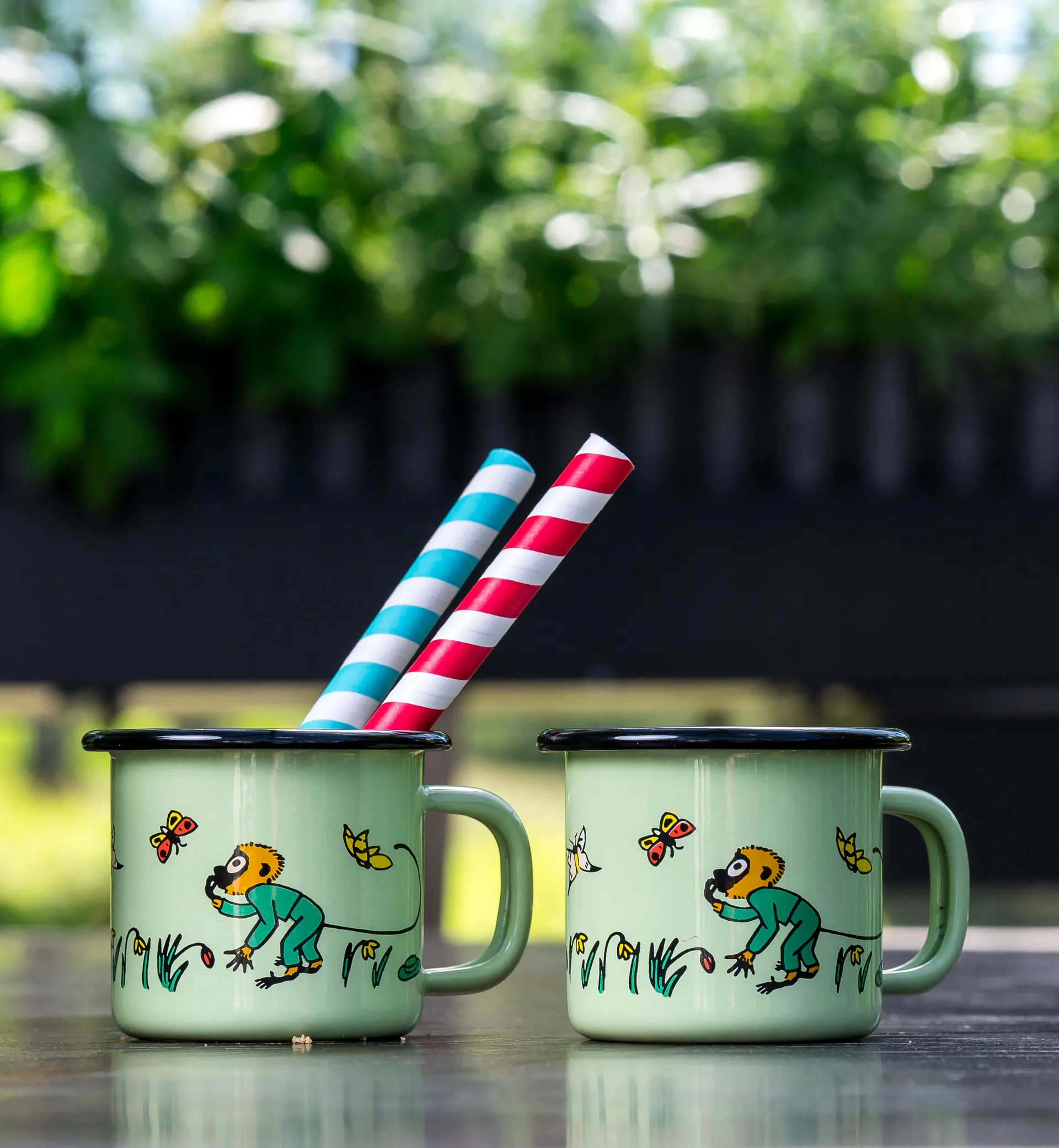 Mr. Nilsson emaljekopp 1,5 dl, Green Muurla