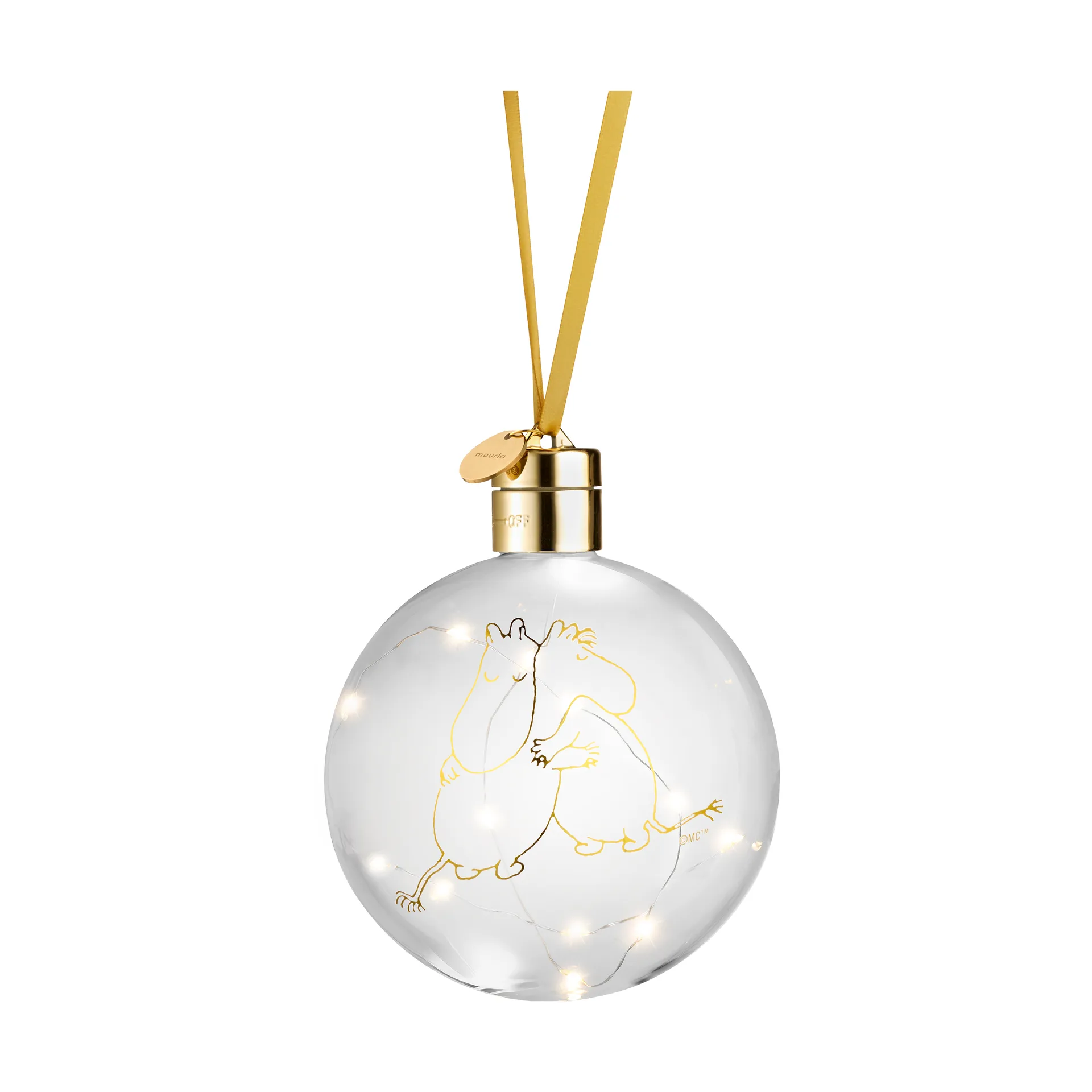 Mumin 80 juletrekule med LED-lys Ø11 cm, Klar Muurla