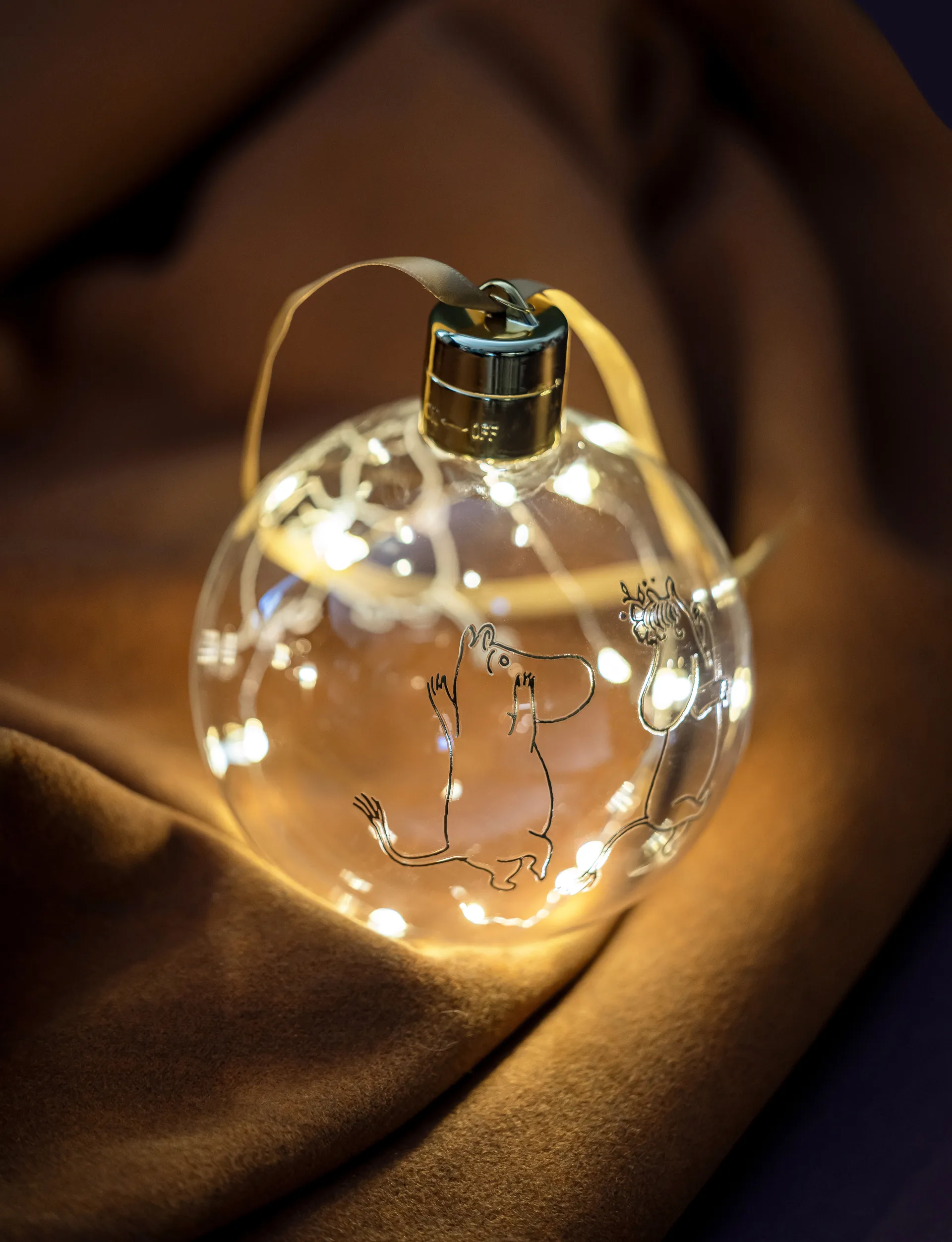 Mumin 80 juletrekule med LED-lys Ø11 cm, Klar Muurla