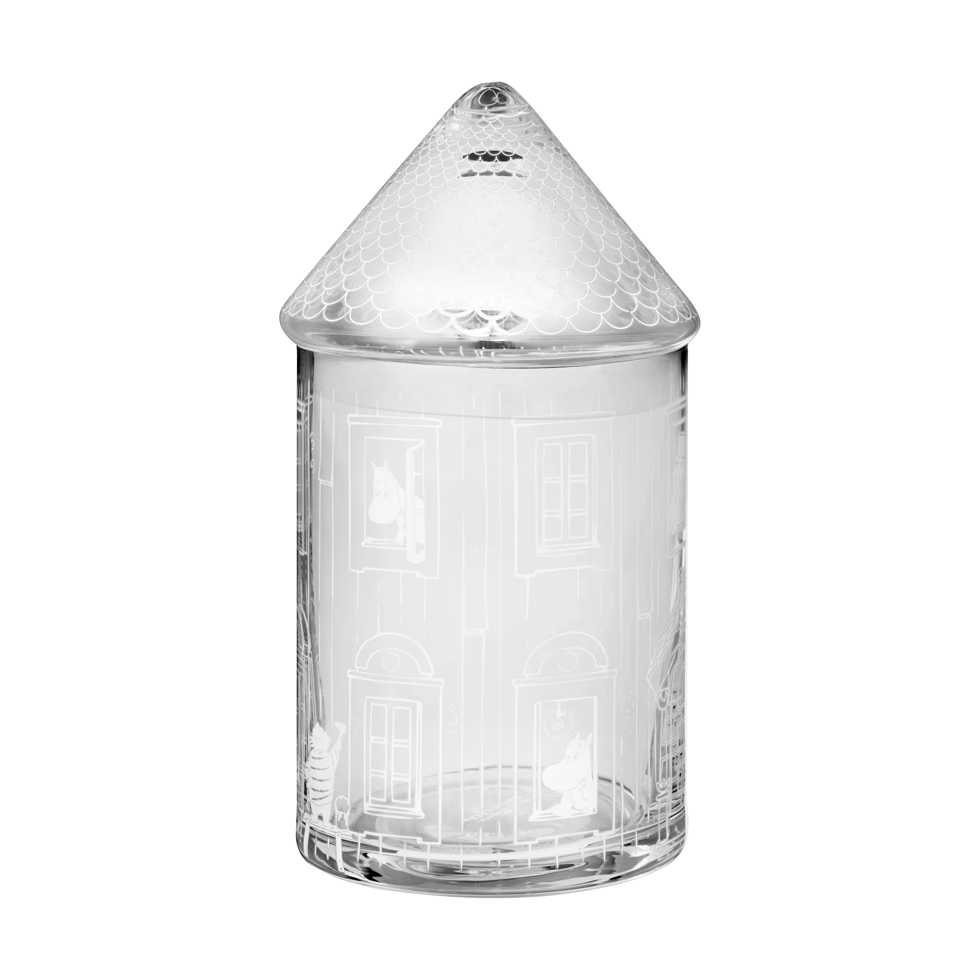 Mumin glasskrukke Ø9x18,5 cm, Moominhouse Muurla