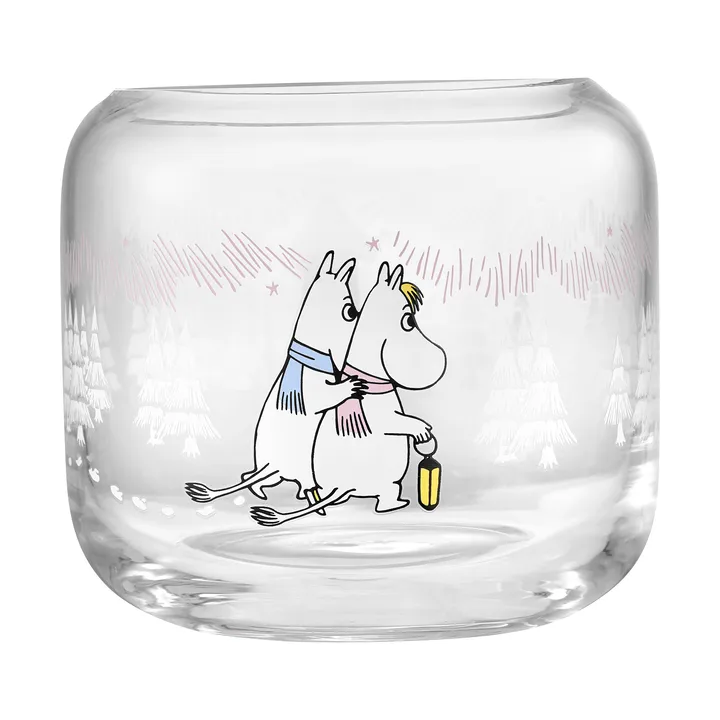 Mumin lyslykt Ø9x8 cm - Frosty Day - Muurla