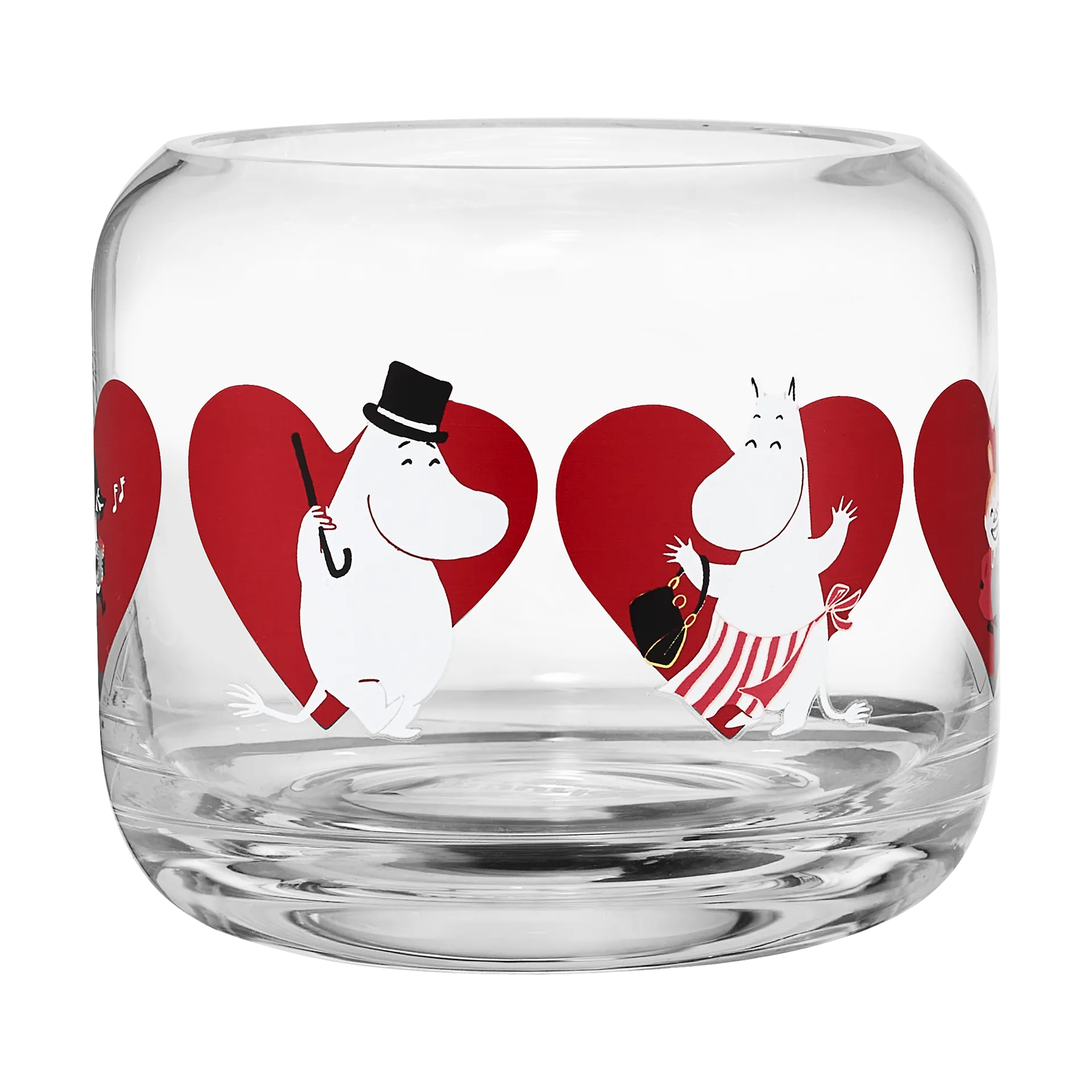 Mumin lyslykt Ø9x8 cm, Heart Muurla