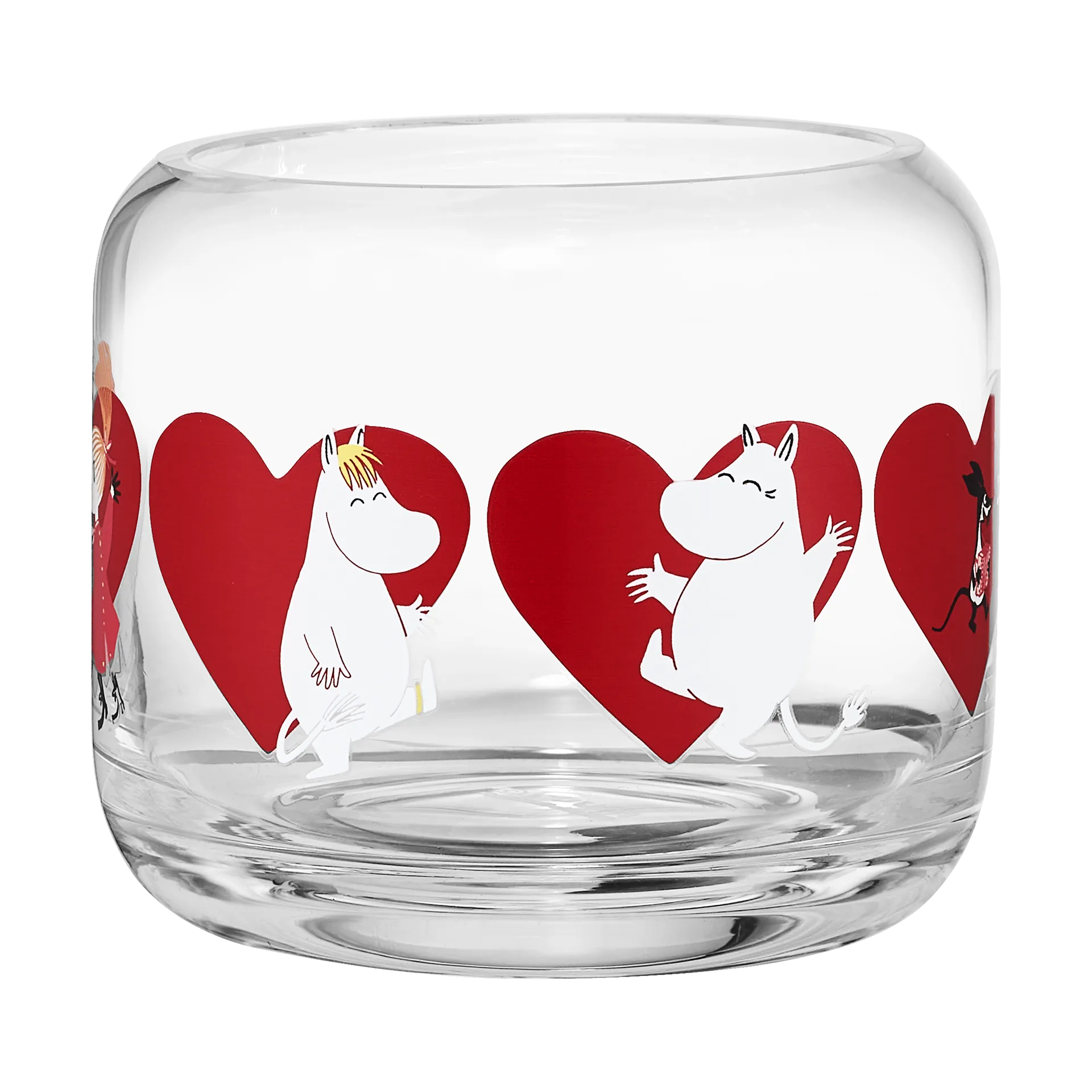Mumin lyslykt Ø9x8 cm, Heart Muurla