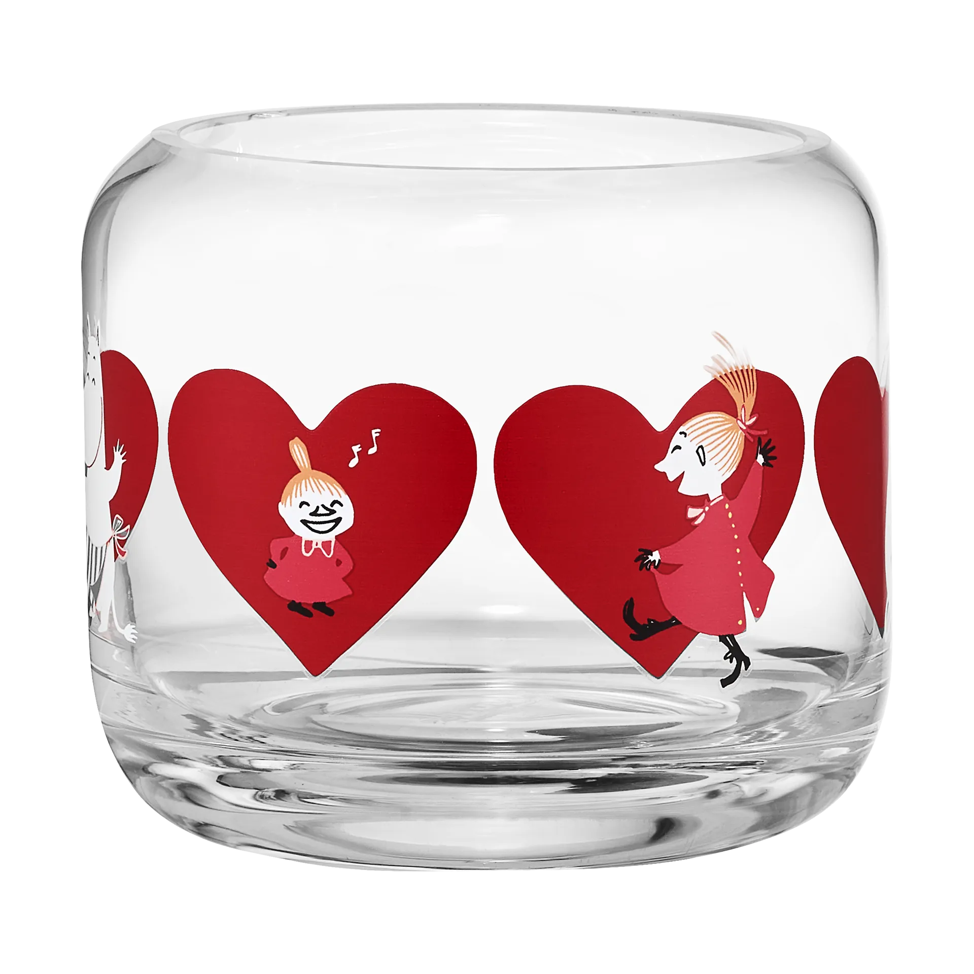 Mumin lyslykt Ø9x8 cm, Heart Muurla