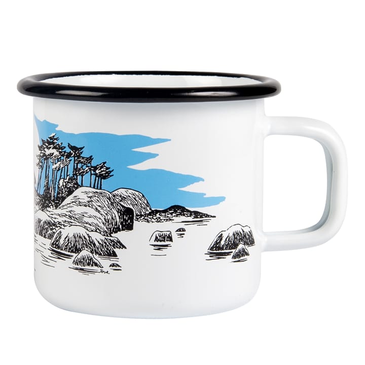 Mummi emaljekopp The Island 37 cl - Hvit - Muurla