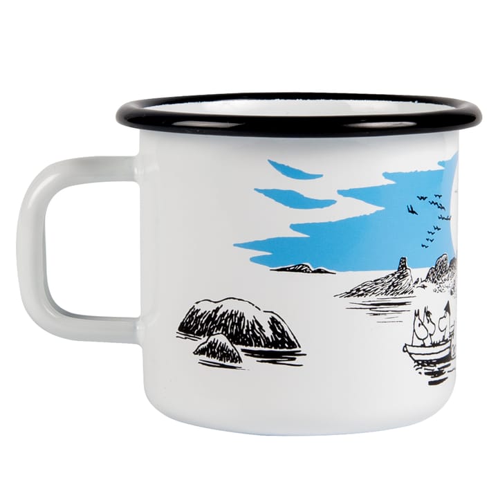 Mummi emaljekopp The Island 37 cl - Hvit - Muurla