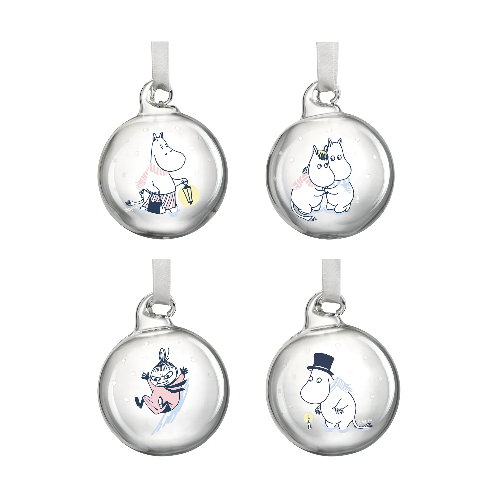 Mummi julekule Ø5 cm 4-pk, Let it snow Muurla
